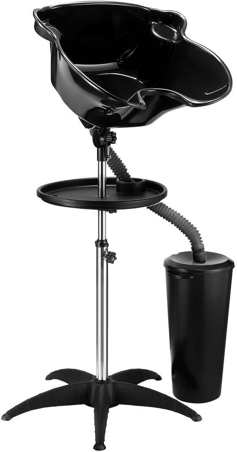 AUSWAY 10L Large Barber Salon Basin Portable Shampoo Hairdressing Hair Wash Bowl Adjustable Height and Tilt image number 4