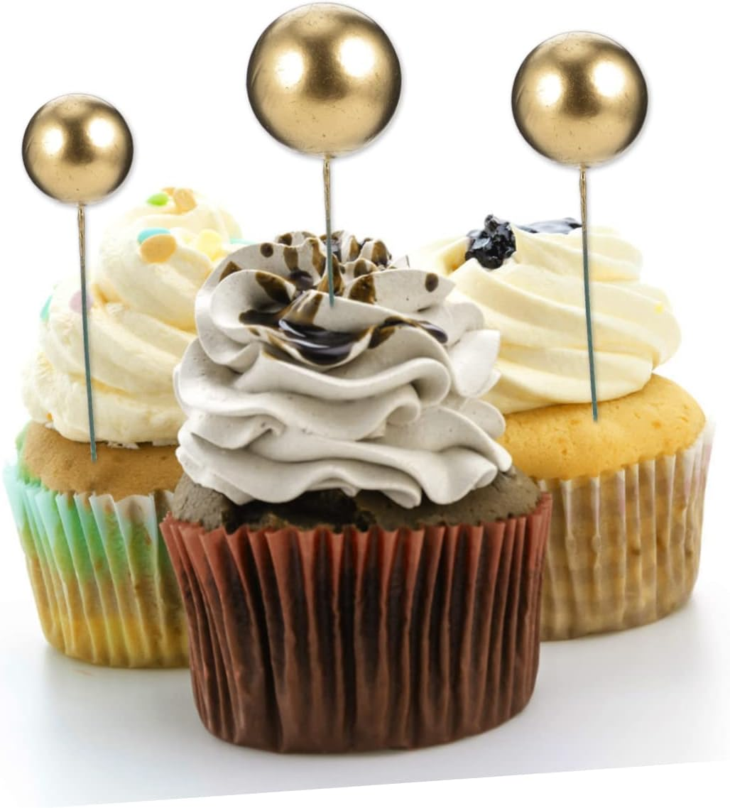 30Pcs Ball Cake Topper Birthday Decorations Pastel Dessert Props Ball Shape Ornament