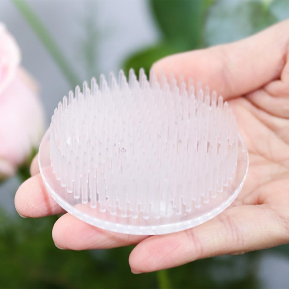 2PCS Clear Plastic Flower Frogs - 2.76" (70Mm) Pin Frog Holders for Flower Arrangements,Round Floral Arrangement,Plastic Flower Frog Pin Holder with 3 Suction Cups on Bottom image number 4