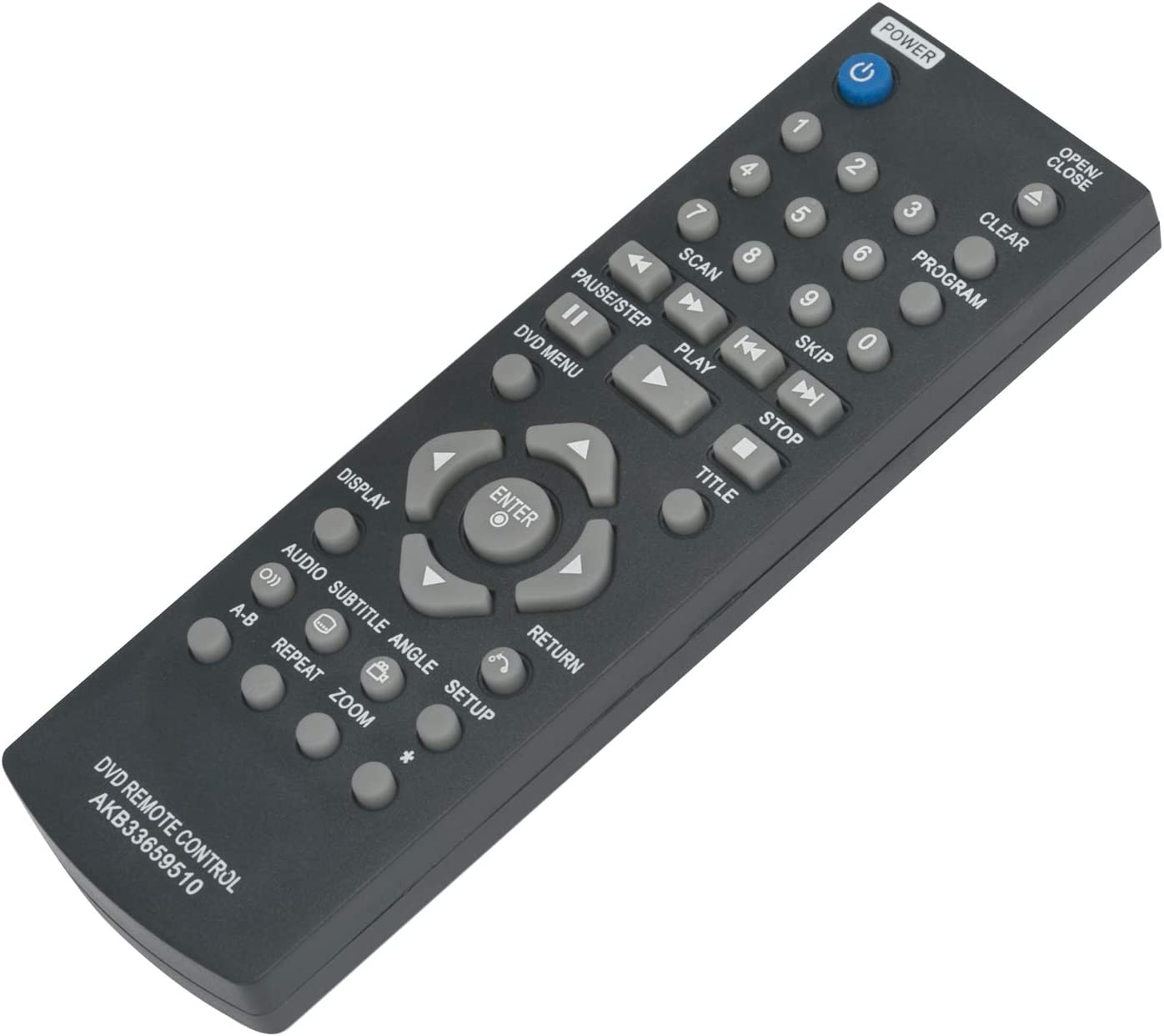 AKB33659510 Replaced Remote Fit for LG DVD Player DVX380 DVX390 DVX382 DV550 image number 1