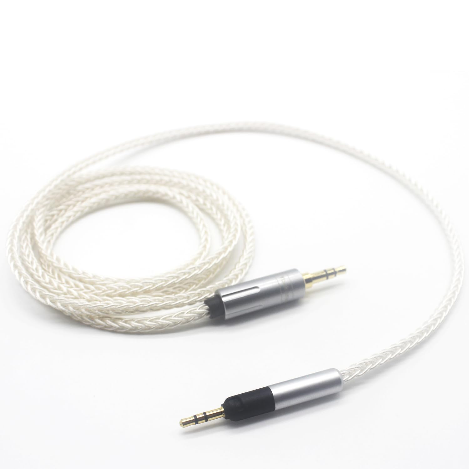 Youkamoo 3.5Mm 8 Core Silver Plated Braided Replacement Upgrade Cable Compatible for Sennheiser HD598 HD558 HD518 Hd598Cs HD599 HD569 HD579 Headphones 2M image number 2