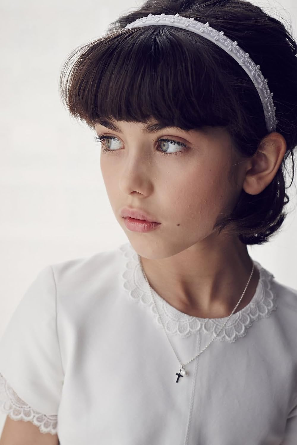 Molly Brown London Girl'S Sterling Silver Freshwater & Pearl Cross Necklace | First Holy Communion Gift | Christening Jewellery | Girl'S Religious Jewellery | First Eucharist Gift | Baby & Girls Jewellery image number 5