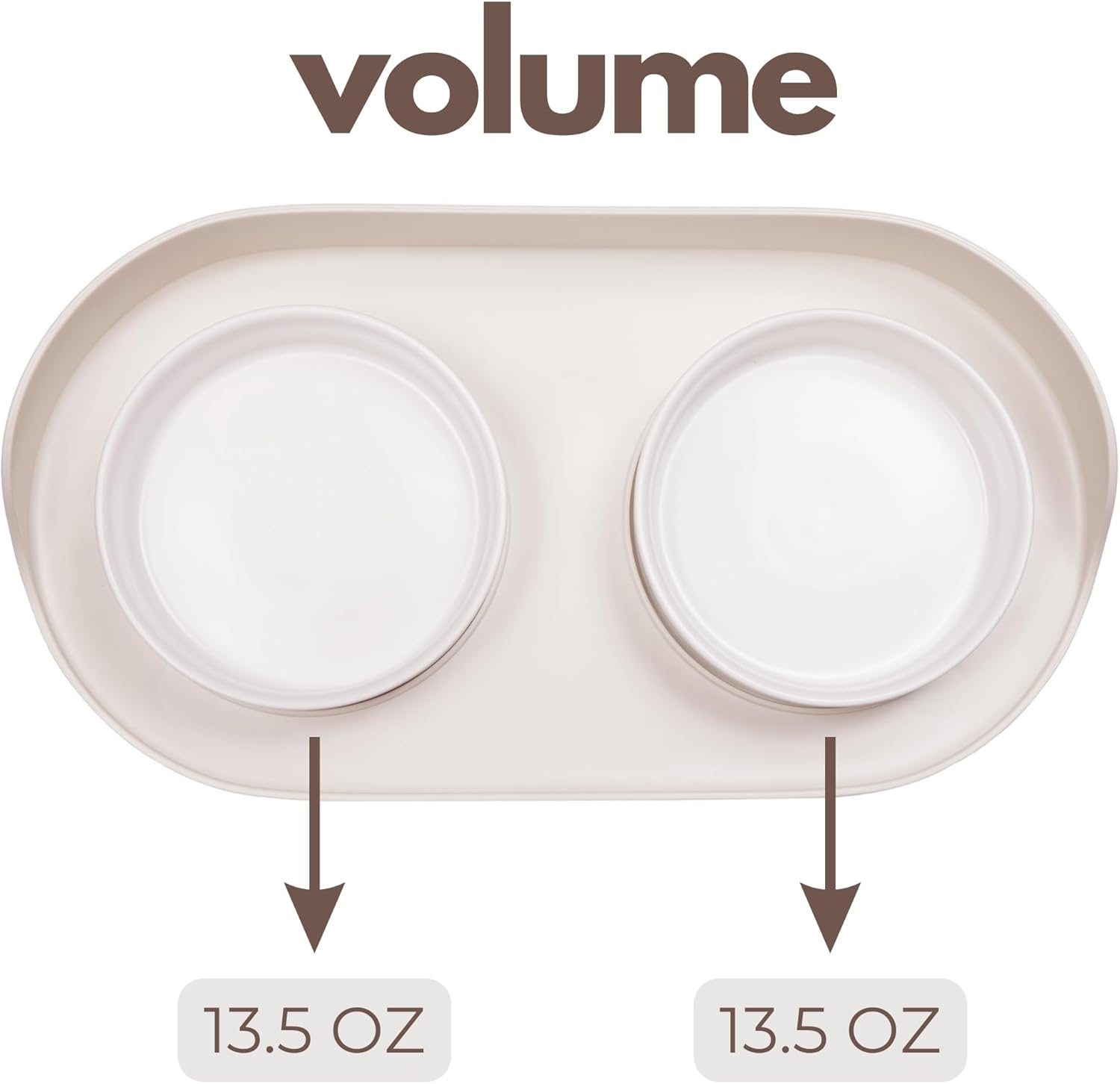 A4DOG Ceramic Dog Bowls with Stand - Elevated Dog Water and Food Bowl Set 13.5Oz Cat & Dog Feeding Station Spill Proof Splash Proof Raised Pet Food Bowls for Dogs, Green/White No Mess Pet Feeder image number 7