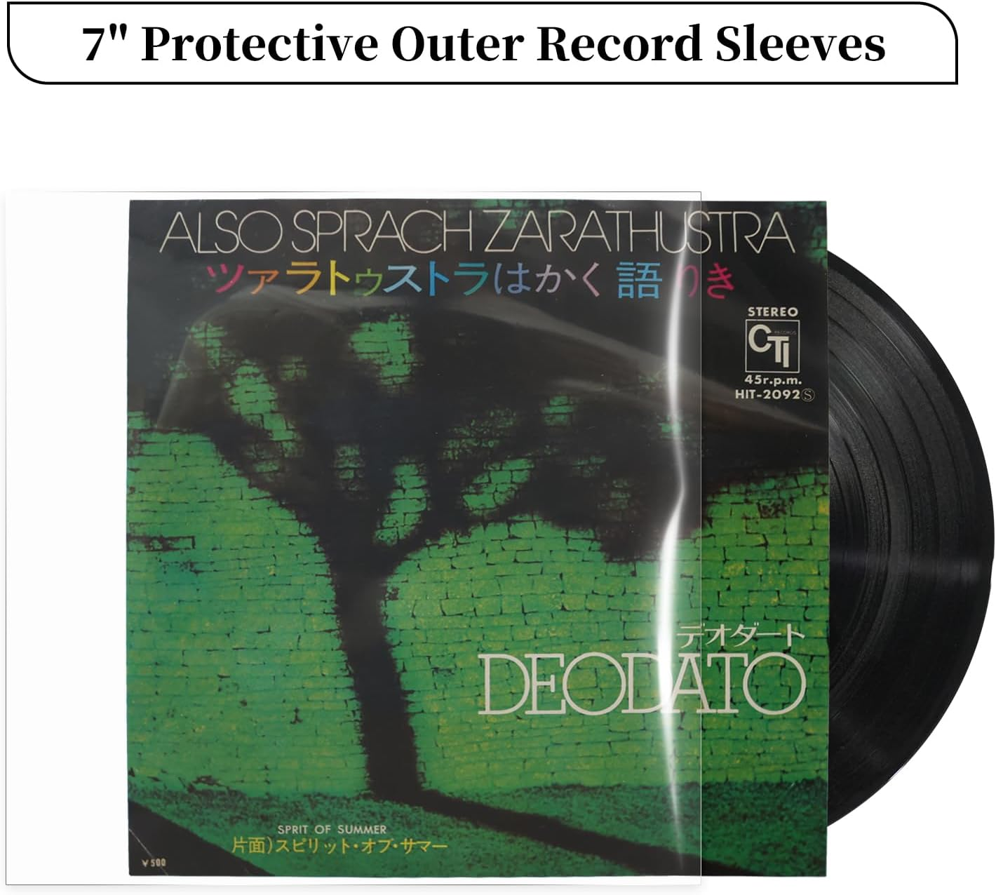 Sdroceryam 7 Inches Vinyl Record Outer Sleeves, 50Pcs Clear EP Album Covers Anti- Static Outer Sleeves for 45 RPM Record Collection Protection image number 6