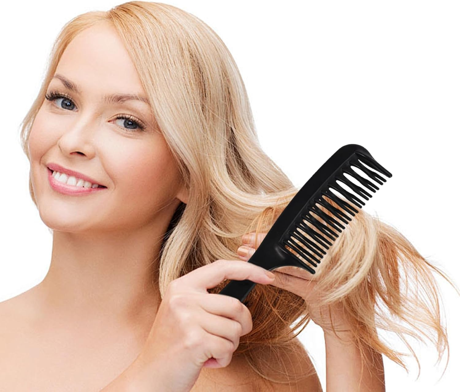 Detangler Comb, 6Pcs Detangling Comb, Double Tooth Detangler, 8 X 2 Inch Plastic Detangle, for Women Men, Portable for Hairstyling, Home, Salon image number 5