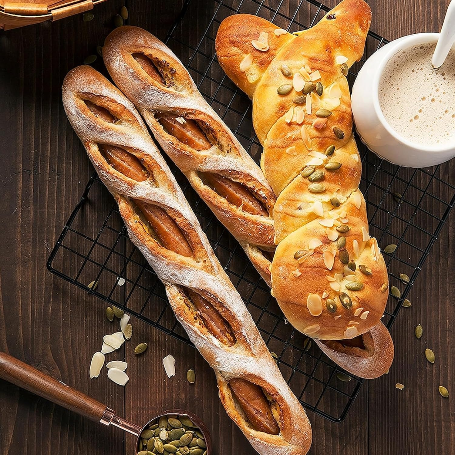 Tea Towels for Baking Sourdough, 2PCS Flour Sack Towels, Bread Making Accessories,Flour Duster for Pastry Baking & Proofing,Breads Fermentation Cloth,Bread Cloth, Linen Cloth, Pastry Cloth image number 4