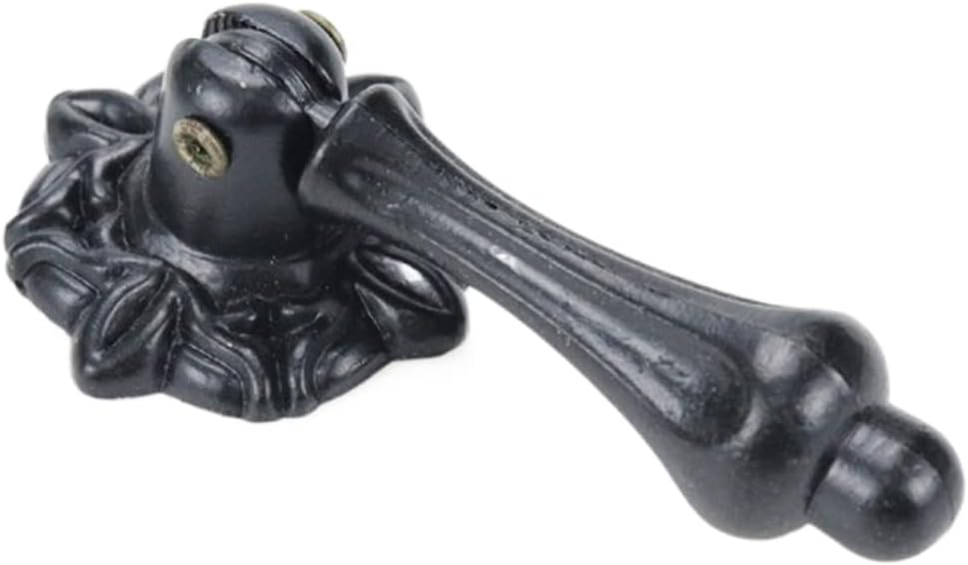 5 Pcs Antique Drawer Cabinet Pull Knobs, Decorative Tear Drop Handle Pull Knob Furniture Drop Knobs Black Metal Hardware Pull for Cabinet Drawer Closet Dresser Jewelry Box (Black) image number 1