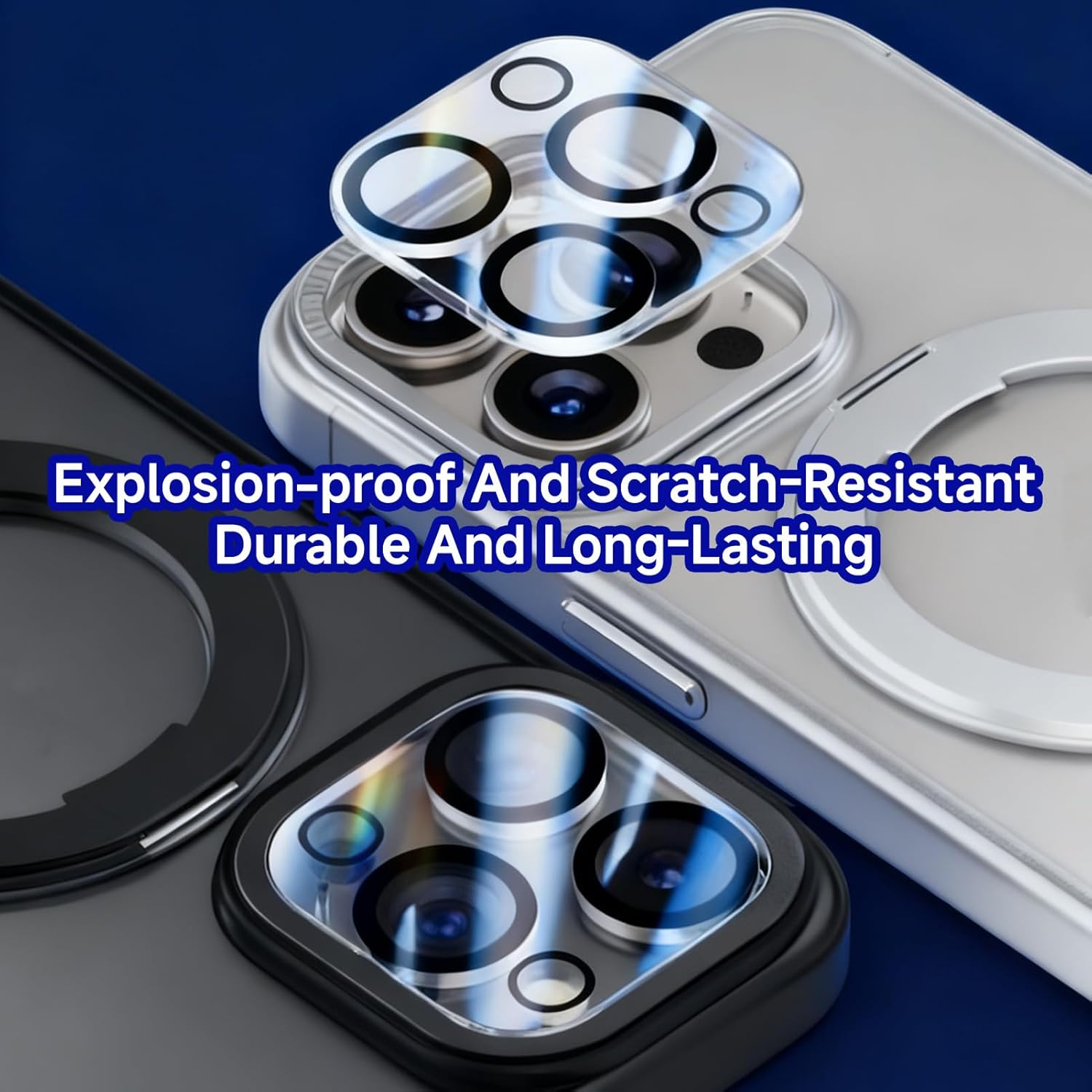 Teccfly 3-Pack Iphone 16 Pro/Iphone 16 Pro Max Camera Lens Protector, 9H Tempered Glass, Case Friendly,Night Circle,No-Bubble HD Clarity,Full Cover (Iphone 16 Pro/Iphone 16 Pro Max) image number 2