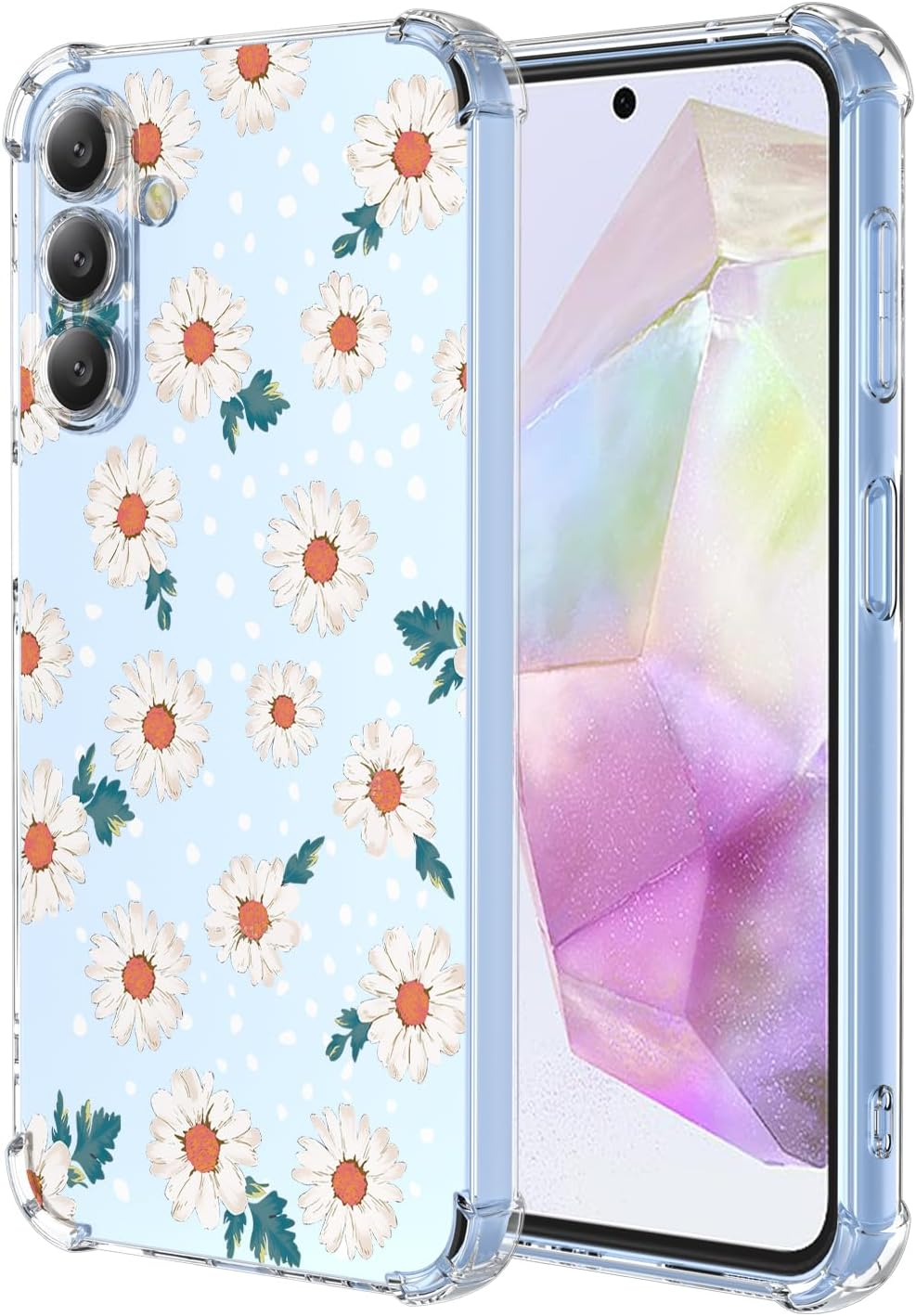 XINYEXIN Transparent Case for Samsung Galaxy A36 5G, Colourful Cool Art Graffiti Series Cute Pattern, Ultra Thin Shockproof TPU Clear Mobile Phone Protective Case - Sheep