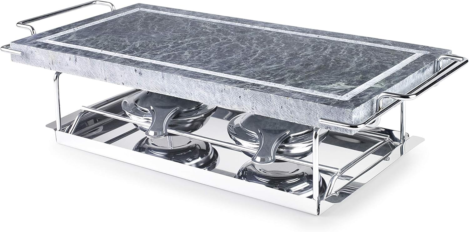 Ibili Stone Grill Set, Stainless Steel, Grey/Silver, 37 X 18 X 12 Cm image number 1