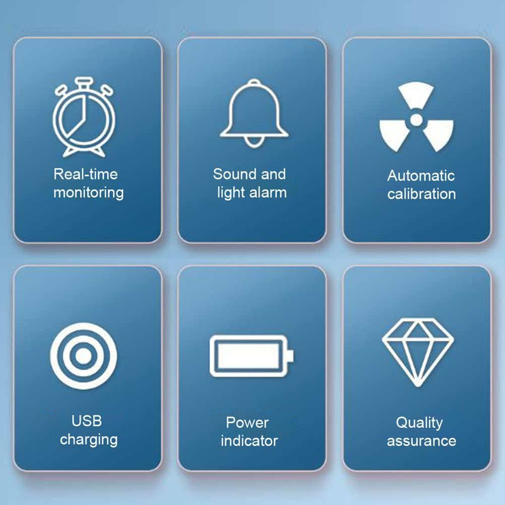 6-In-1 Air Quality Monitor for PM2.5/PM10/HCHO/TVOC/CO/CO2, Portable Multifunctional Detector with LCD Screen - Home, Office & Hotel Formaldehyde & Carbon Dioxide Tester image number 6