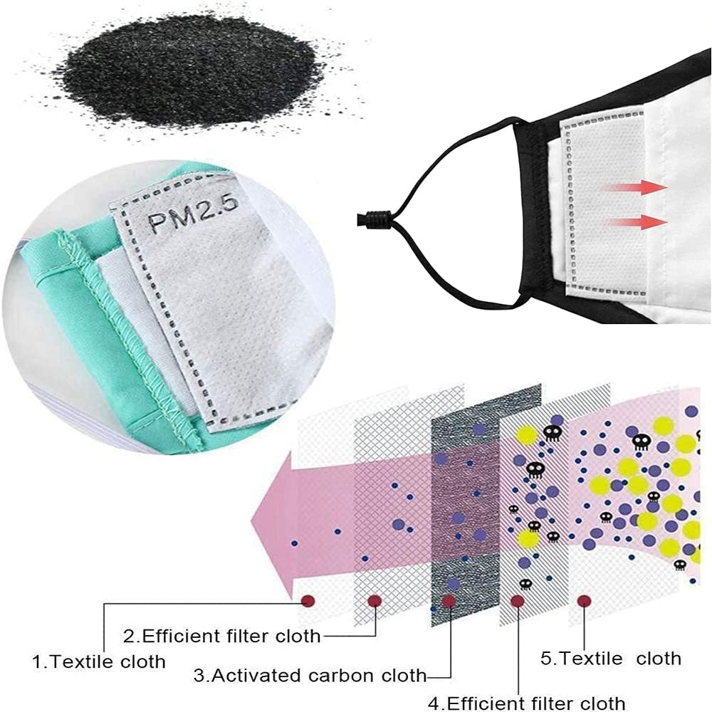 100Pcs PM2.5 Filters 5 Layers Activated Carbon Filters,Adult for Outdoor Activities Replaceable anti Haze Filters Breathing Insert image number 5