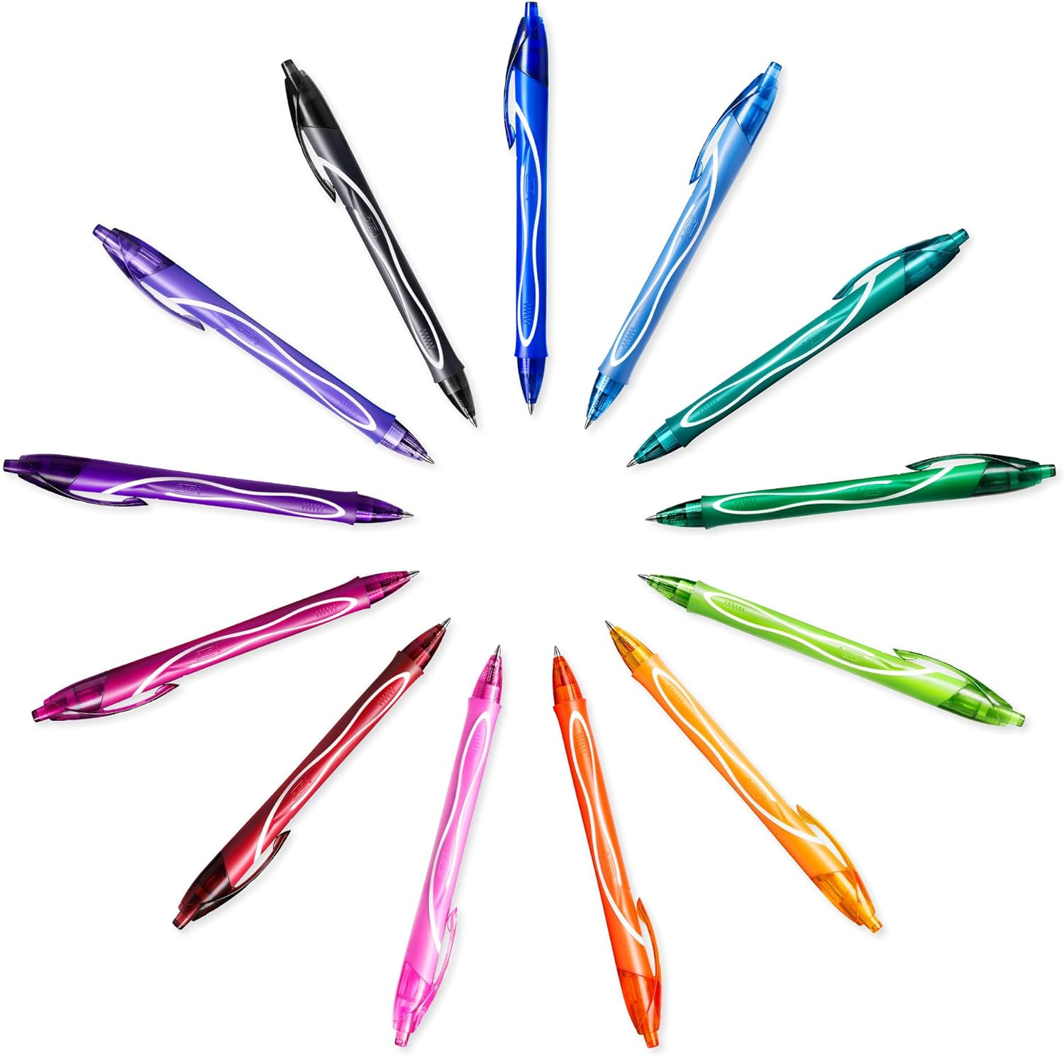 BIC Gel-Ocity Quick Dry Gel Pens, Medium Point (0.7 Mm), Purple, Box of 12, Retractable Pen with Ultra Fast Drying Ink image number 6