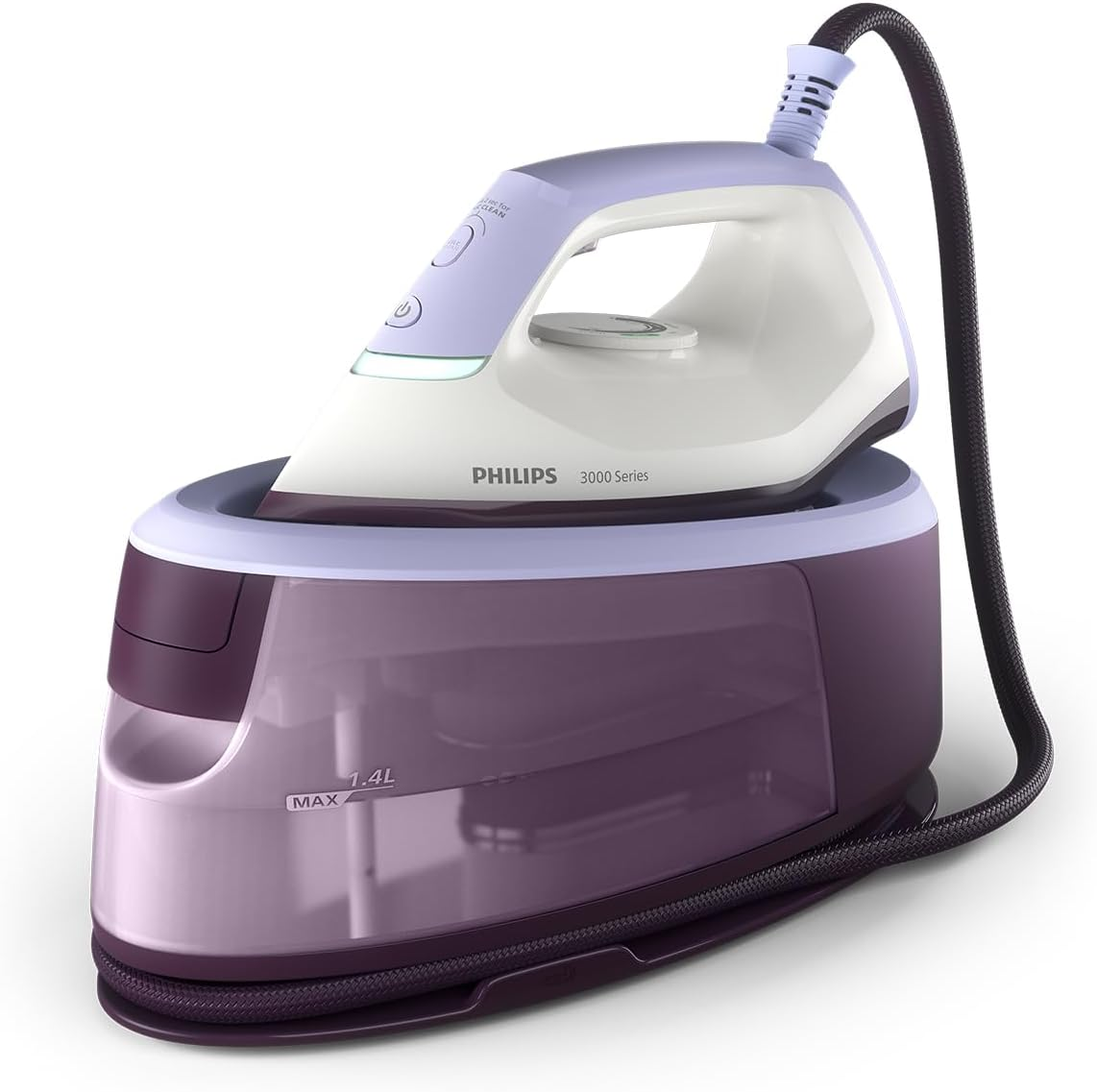 Philips Steam Generator 3000 Series, 2400W, 120G/Min Continuous Steam, 350G Steam Boost, Fast and Powerful, Vertical Steam, Ceramic Soleplate (PSG3000/30)