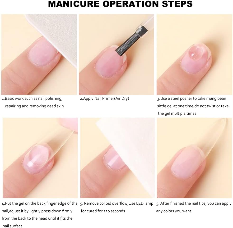 Vishine Gel Nail Polish Starter Kit Upgraded 36W UV LED Nail Lamp Speed Nail Dryer Manicure Tools Set of 6 Nude Apricot Skin Neutral Colors Gel Polish Base and Top Coat #QD11