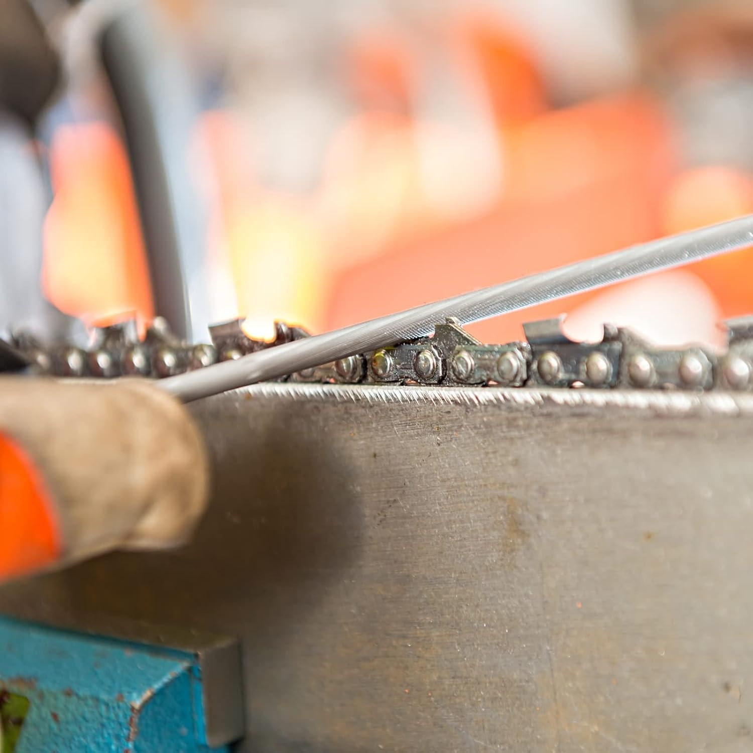 6Pcs 7/32"Chainsaw File,Round Chainsaw Chain Sharpening File,Chain Saw Hand Files for Chainsaw Types,Chainsaw Chain Sharpening Tools,Manual Chainsaw Sharpener,Double Cut Chainsaw Blade Files(Silvery) image number 2