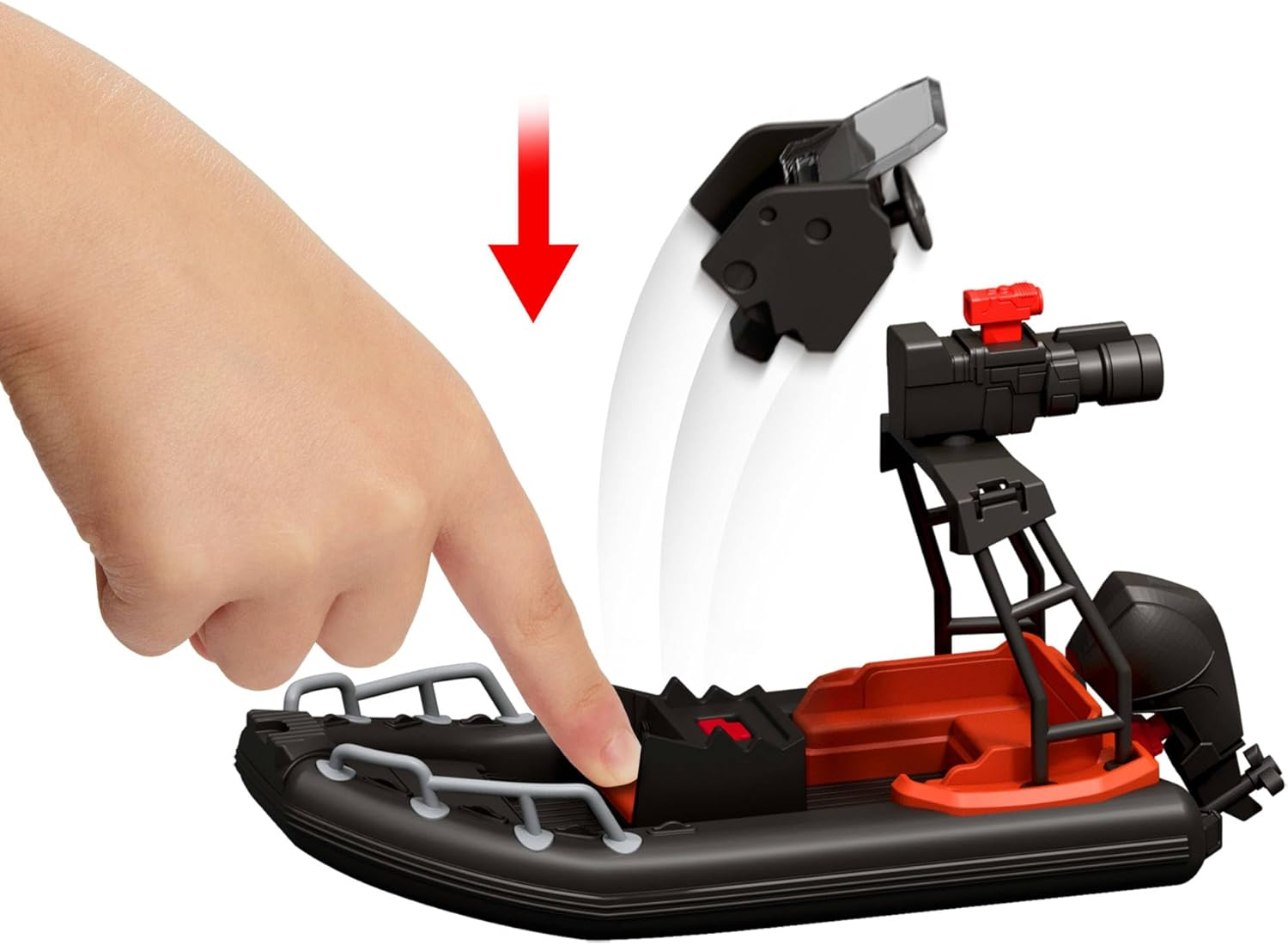 Mattel Jurassic World Rebirth Storypack, Vehicle with Dinosaur & Human Figures, Movie Raft & Distortus Rex & Delgado, Isabella & Aquilops, Island Escape image number 5