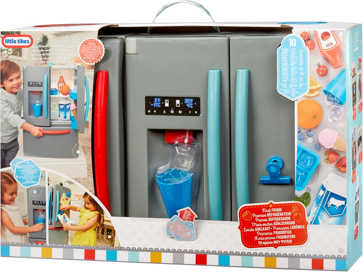 Little Tikes First Fridge - Interactive and Realistic Refrigerator - with Light and Sounds - Pretend Play Appliance for Kids image number 3