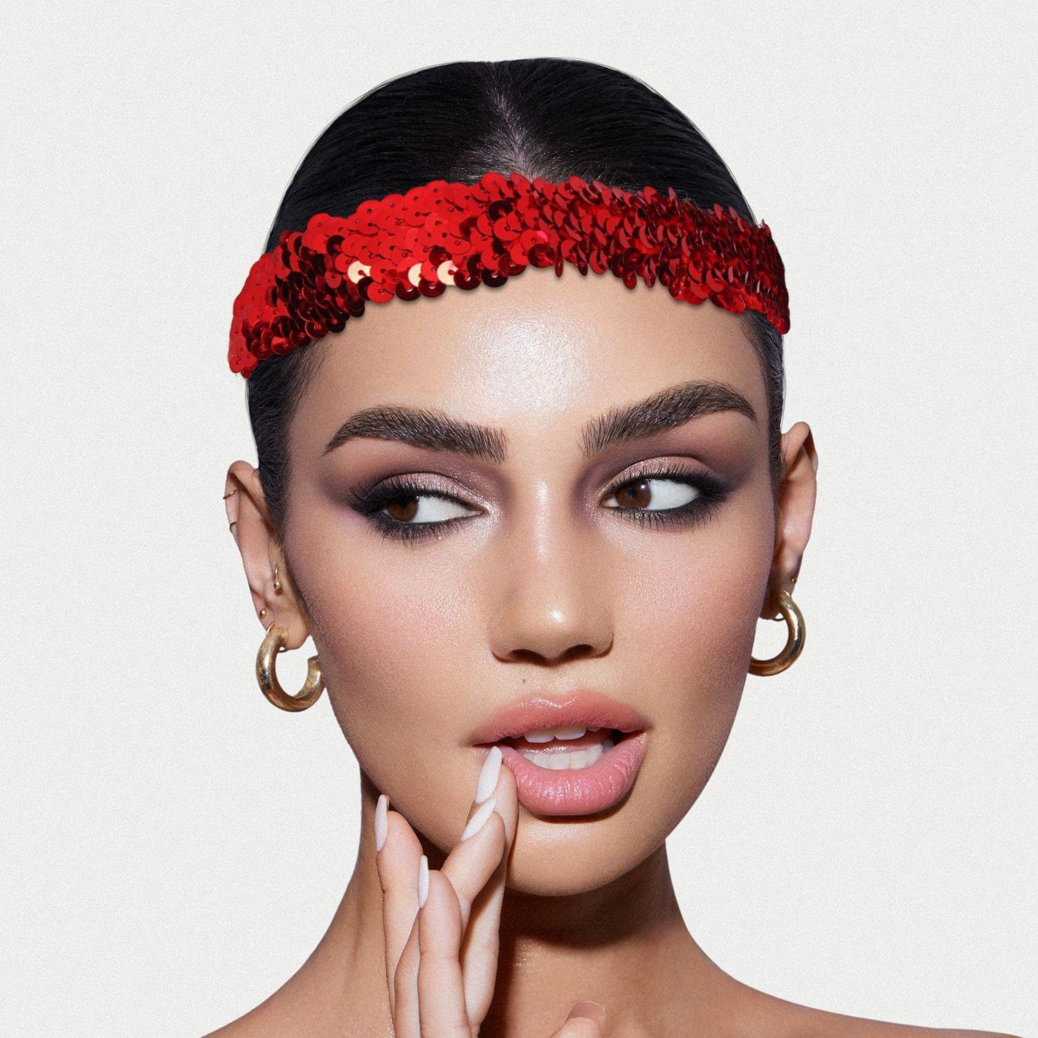 6-Piece Stretch Sequin Headband and 3-Piece Sequin Headband with Elastic Band, Shiny Headband, Creative Hair Accessories, Clothing Accessories image number 1