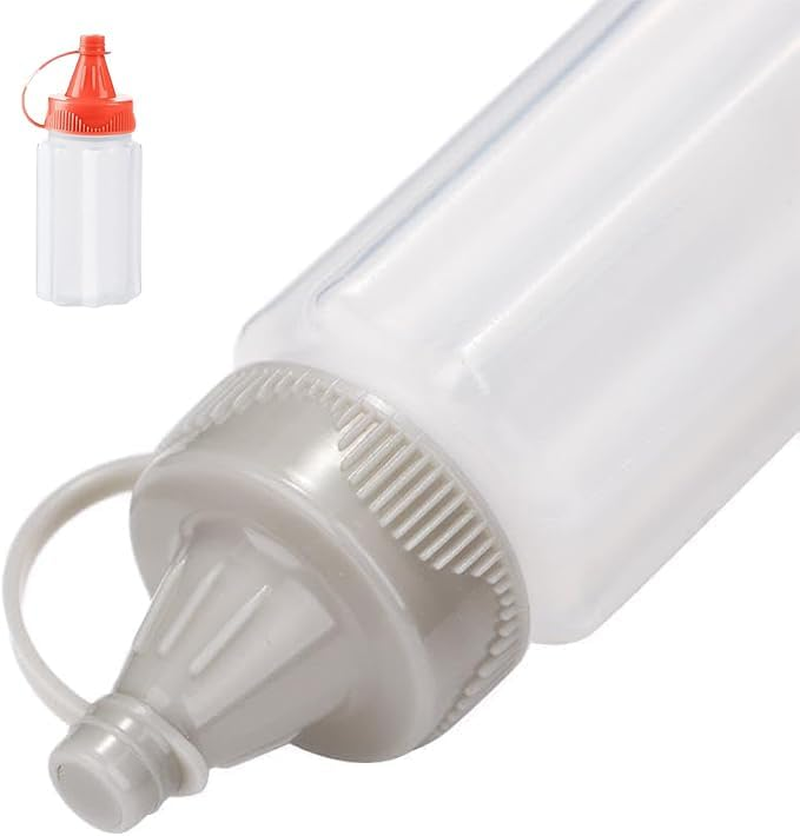 WEZCHUGHAOL Squeeze Bottles for Sauces and Condiments, 8 Pack, Mini Size, 4 Colours image number 2