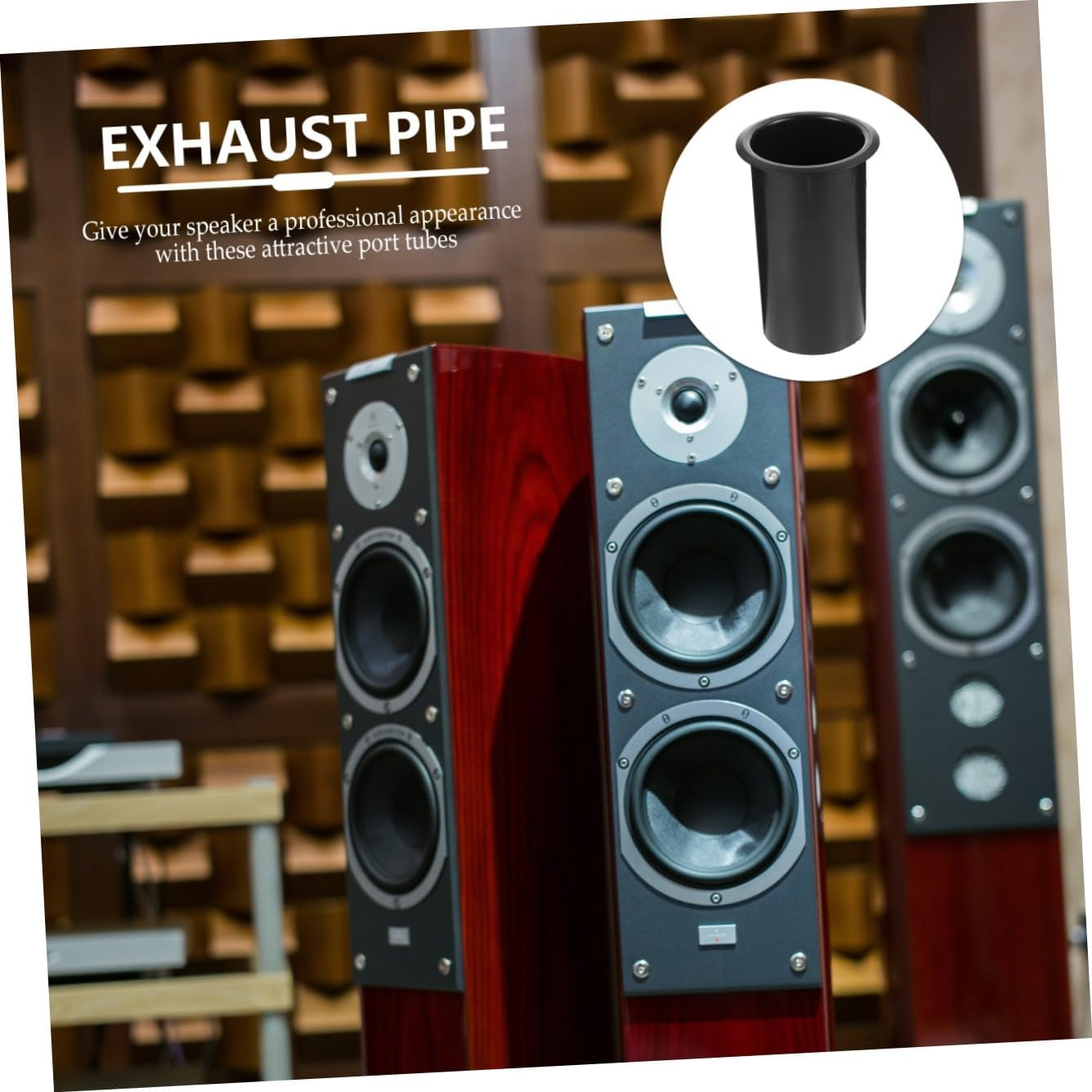 FONDOTIN 5Pcs Subwoofer Sound Guide Tube Speaker Port Tube Replacement Plastic Bass Reflex Speaker Air Outlet Stain Resistant image number 1