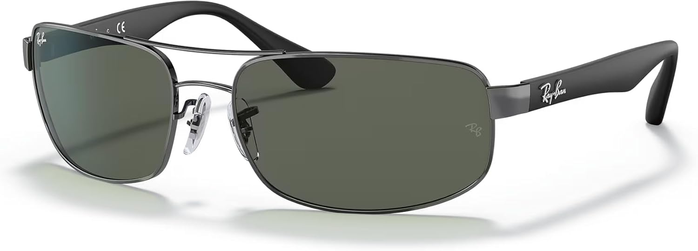 RAY-BAN Non Polarised Sunglasses, 0RB3445, Gunmetal & Green Classic G-15, 61Mm