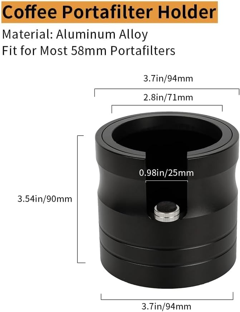 Watchget Coffee Portafilter Holder, Espresso Tamping Station Aluminum Alloy Espresso Tamper Stand for Most 58Mm Coffee Portafilters with Non-Slip Base image number 4