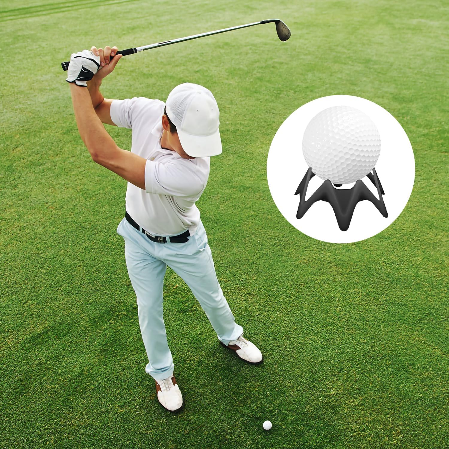 PEUTIER 15Pcs Plastic Golf Tees, Small Practice Golf Tees Indoor Golf Simulator Tees Winter Golf Tees for Mats Golf Training Accessories for Beginners Golfers image number 1