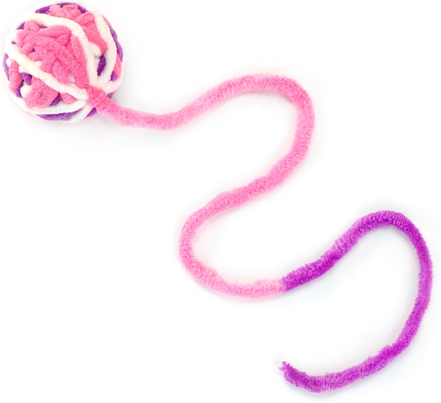 CHIWAVA 6 Pack 20" Woolen Yarn Cat Toys Ball with Bell 2" Large Indoor Cat Toy Balls Kitten Interactive Toys image number 2