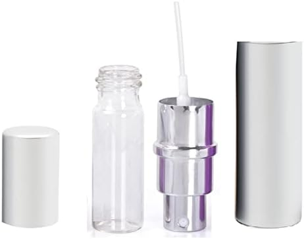 ZHIYE 5ML Perfume Atomiser Spray Bottle, 3 Pieces Refillable Refilling Travel Size Perfume Bottles in Pocket & Handbag Black & Purple & Blue image number 4