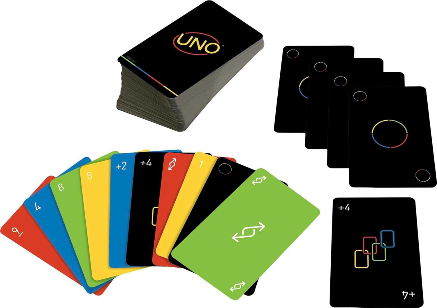 Mattel UNO Minimalista Card Game for 2 to 10 Players, Ages 7 and Up