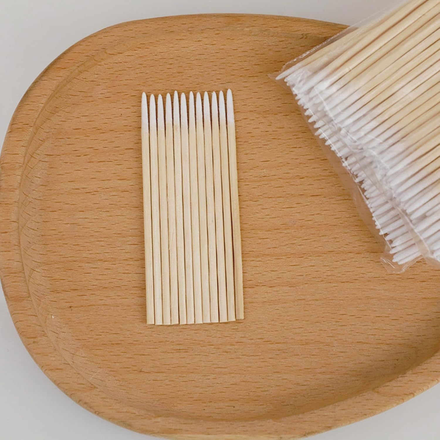 1300PCS Pointed Cotton Swabs,4 Inch Microblading Cotton Swab with Wooden Sticks for Makeup, Tattoo Permanent Supplies and Cleaning (13Packs) image number 4