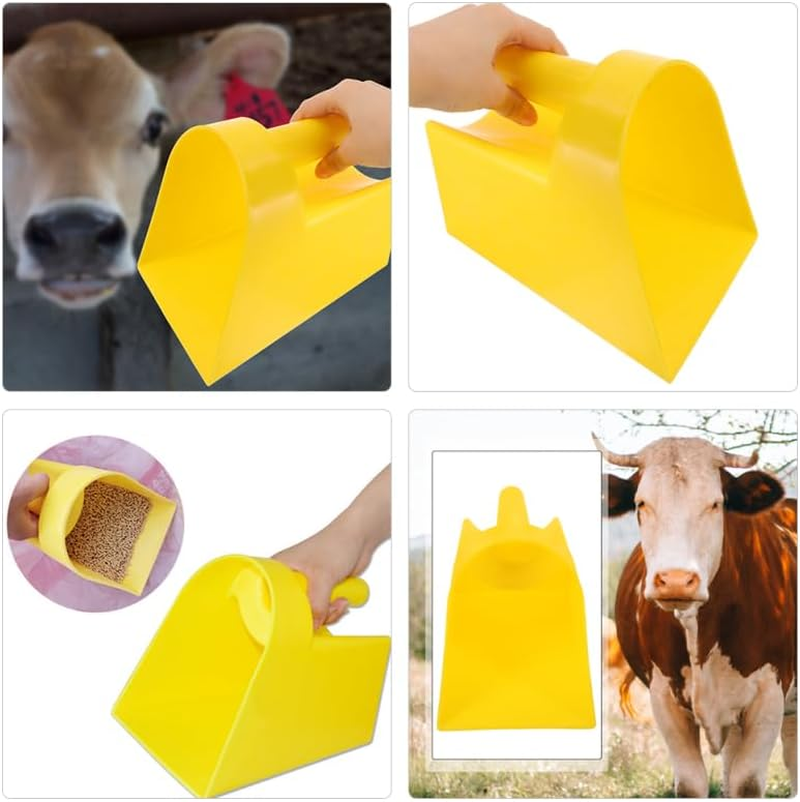 HANABASS Ergonomic Handle Plastic Feed Scoop Multi-Purpose Garden Shovel Garden Soil Scoop for Farming image number 3