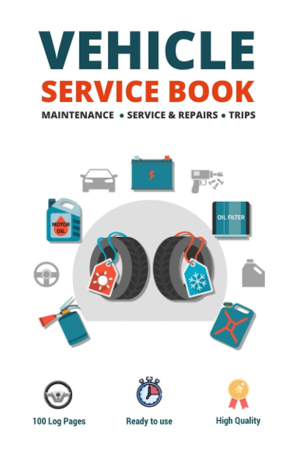 Vehicle Service Book: Track Your Car`S Maintenance, Service, Repairs, and Trips Diary