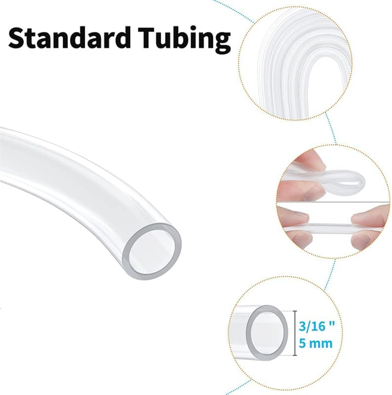 Aquarium Air Pump Accessories Kit with Standard Tubing, Air Stones, Check Valves, Suction Cups and Connection Tee(Clear, 13Feet) image number 6