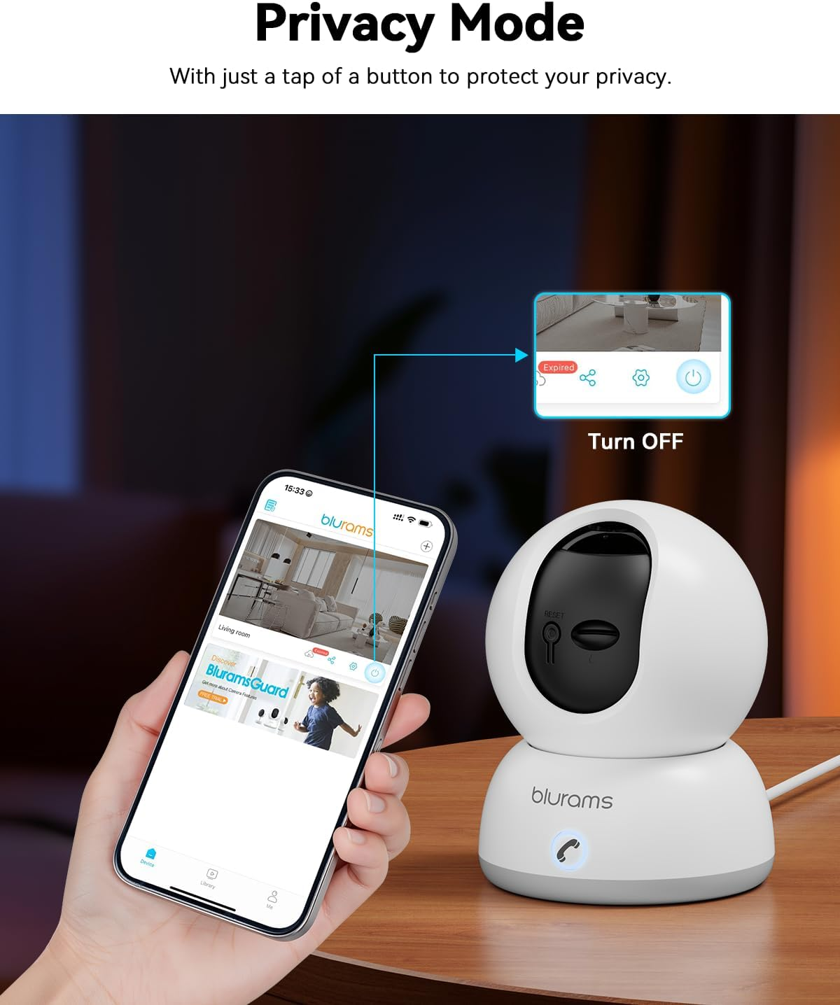 Blurams Security Camera 4K, Indoor Pet Camera, Dog Cameras with Phone App for Home, 2-Way Talk, Motion Tracking, Color/Ir Night Vision, Cloud&Sd, 2.4Ghz & 5Ghz Wi-Fi image number 4