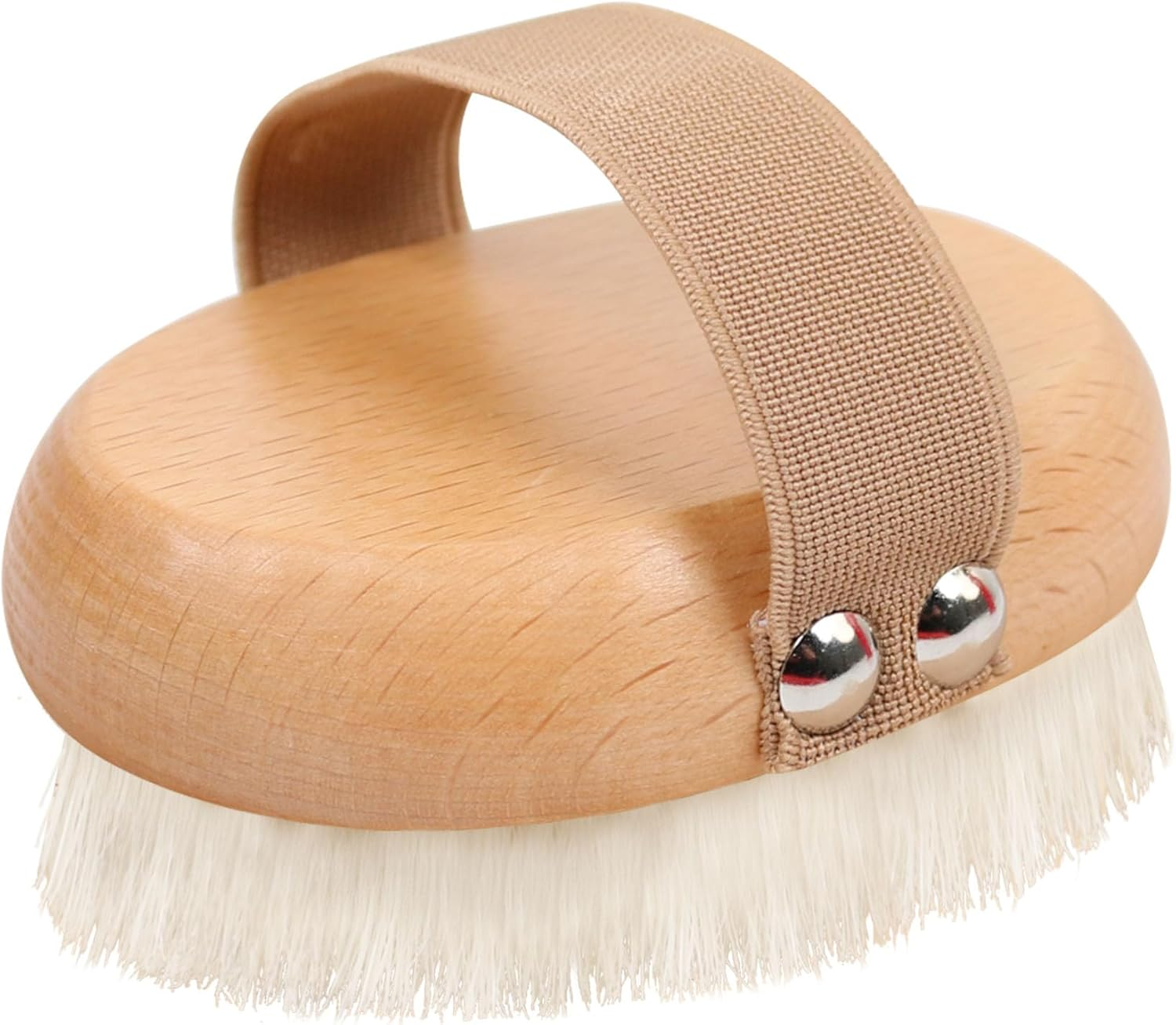 OWIIZI Dry Brushing Body Brush with Soft Nylon Bristles Antiskid Wooden Exfoliator Bath Scrubber for Wet or Dry Exfoliating,Body Scrub Deep Cleanse