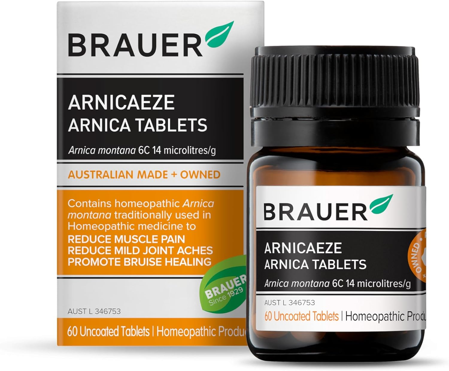 Brauer Arnicaeze Arnica Tablets - 60 Tablets, Homeopathic Relief for Muscles, Joints & Bruises, Fast-Dissolving image number 2