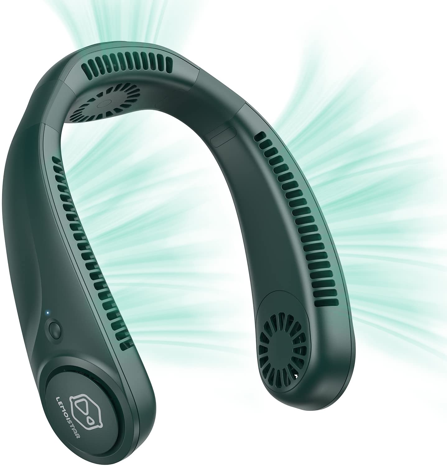 LEMOISTAR Portable Neck Fan, Hands Free Bladeless Fan, 3 Speeds, 4000Mah Battery Rechargeable Operated Hanging Personal Fan, USB Powered Wearable Leafless Fan for Woman Men&rsquo;S Gifts Camping