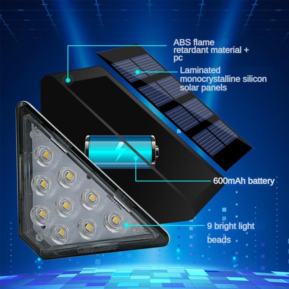 Solar Stair Lights, Dusk to Dawn Step Lights, IP67 Waterproof Outdoor 3000K Warm White Deck Lights Decoration Lights for Yard, Patio, Garden, Walkways, Front Door, Pathway (Warmwhite 4 Pack) image number 1