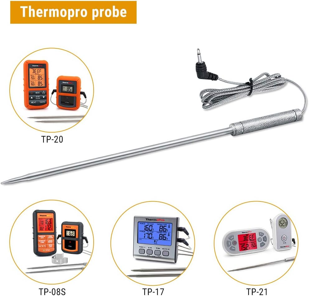 Thermopro Official Stainless Steel Probe Replacement Stainless Meat Probe for TP17/20/25/920/826 image number 2