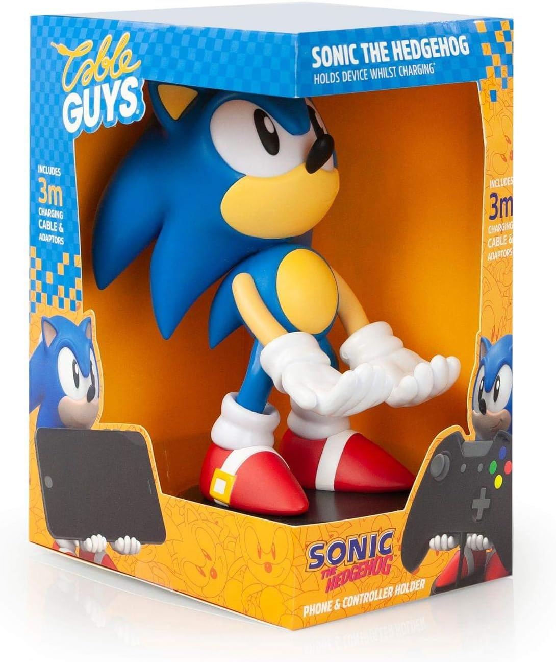 Collectible Sonic the Hedgehog Cable Guy Device Holder - Works with Playstation and Xbox Controllers and All Smartphones - Classic Sonic - Not Machine Specific image number 3