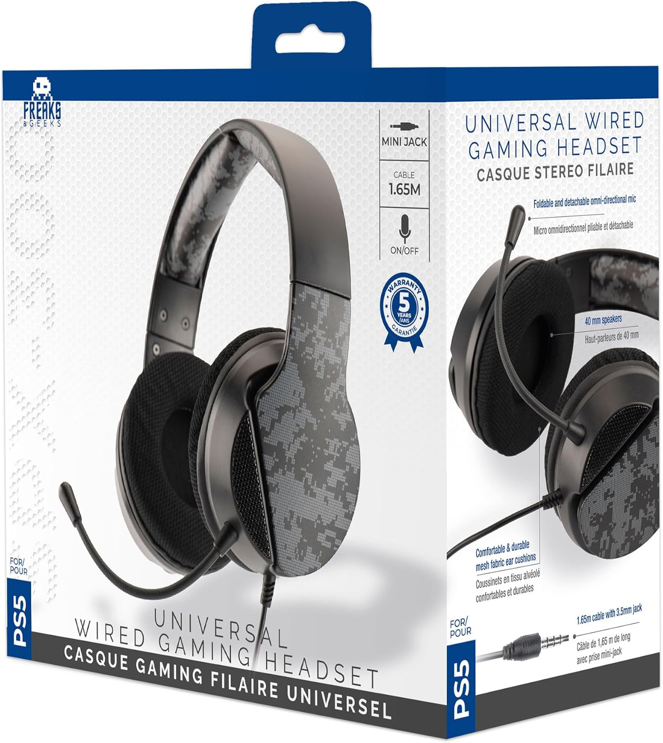 Freaks and Geeks Ps5/Universal SPX-300 Headphones - Camo image number 3