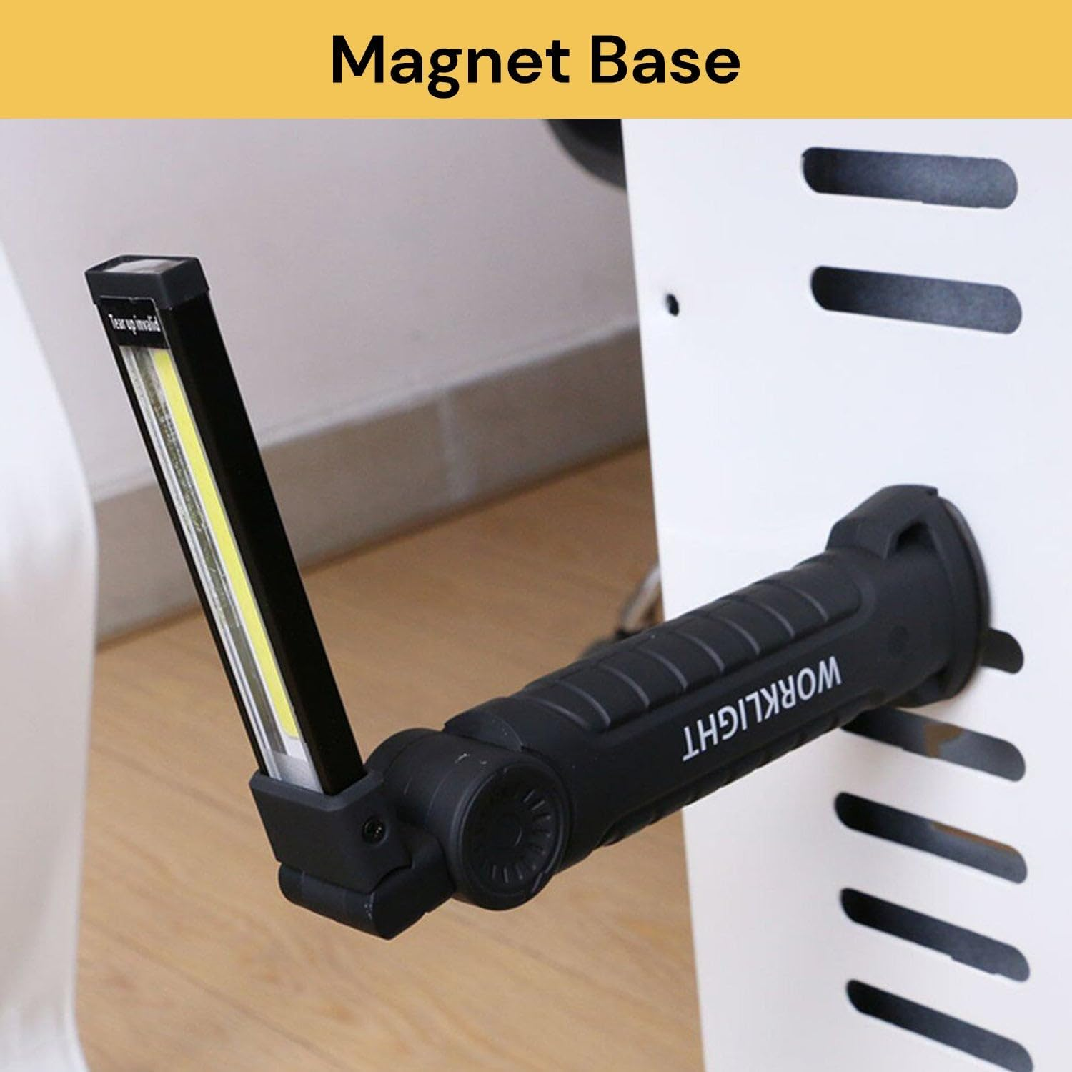 Spendeal LED Work Light Rechargeable, Magnetic Torch with 5 Modes, 360&deg; Rotating Foldable Design, Portable Flashlight for Car Repair, Camping, Outdoor, Garage, Home Use, Drop-Resistant Lamp (Small)