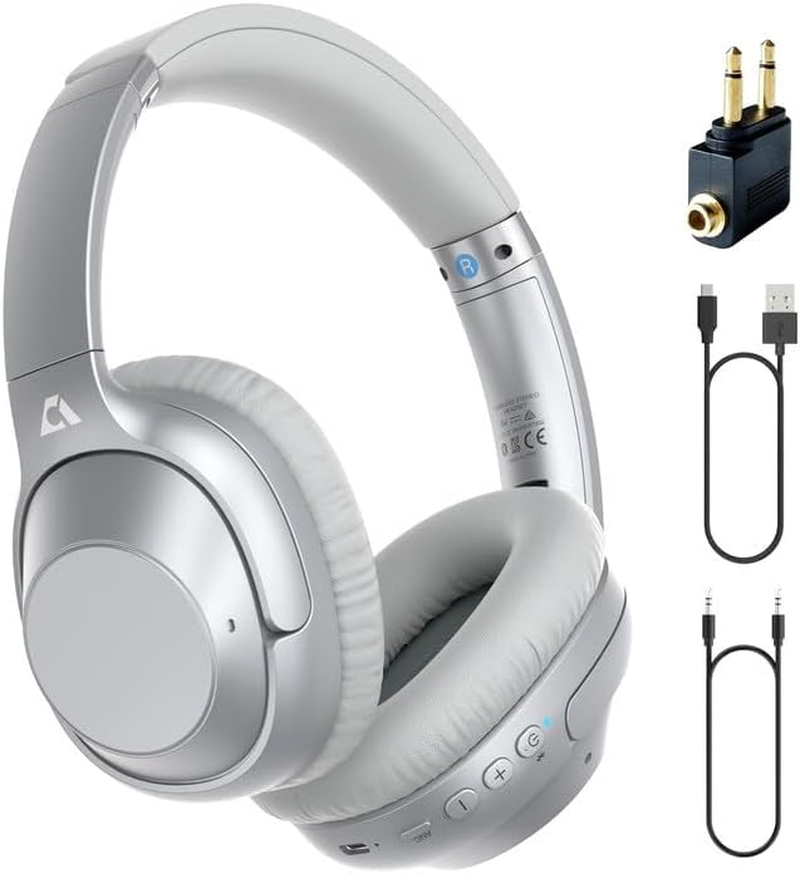 YMOO Bluetooth 5.2 Over-Ear Noise Cancelling Headphones, 75 Hours Battery Life, Hifi Stereo, Wireless with Microphone image number 2