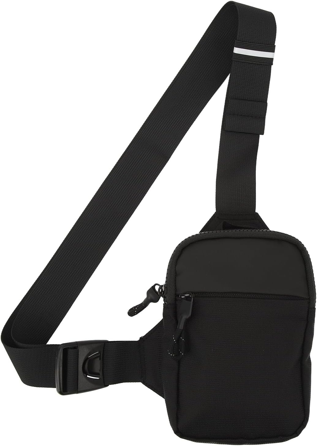 Side Shoulder Bag, Sports Chest Bag Men'S Adjustable Nylon Breathable Mesh for Running and Traveling image number 4