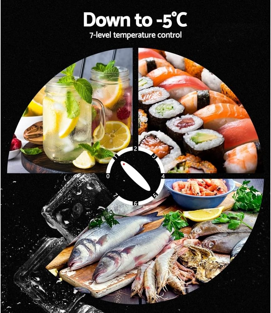 Glacio 80L Mini Fridge without Freezer, Single Door Compact Refrigerator for Dorm Bedroom Office RV Caravan, Adjustable Thermostat, 12/240V Lower Power Consumption image number 3