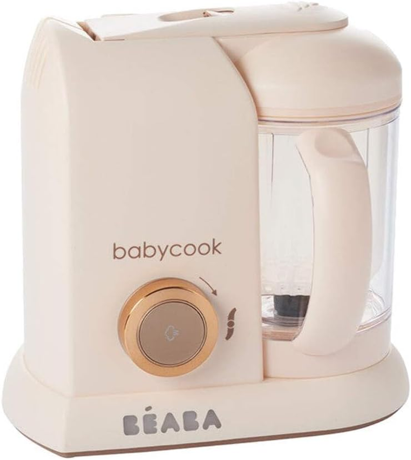 BEABA Babycook Solo Baby Food Maker, 4 in 1 Baby Food Processor, Blender and Cooker Soft Steamer Cooking, Quick Food Diversification for Your Baby, Dark Grey
