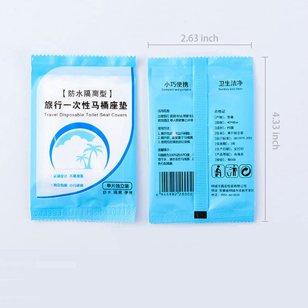 60 Pack Toilet Seat Covers Disposable for Travel Friendly Packing for Kids Potty Training and Adult(60 Covers)