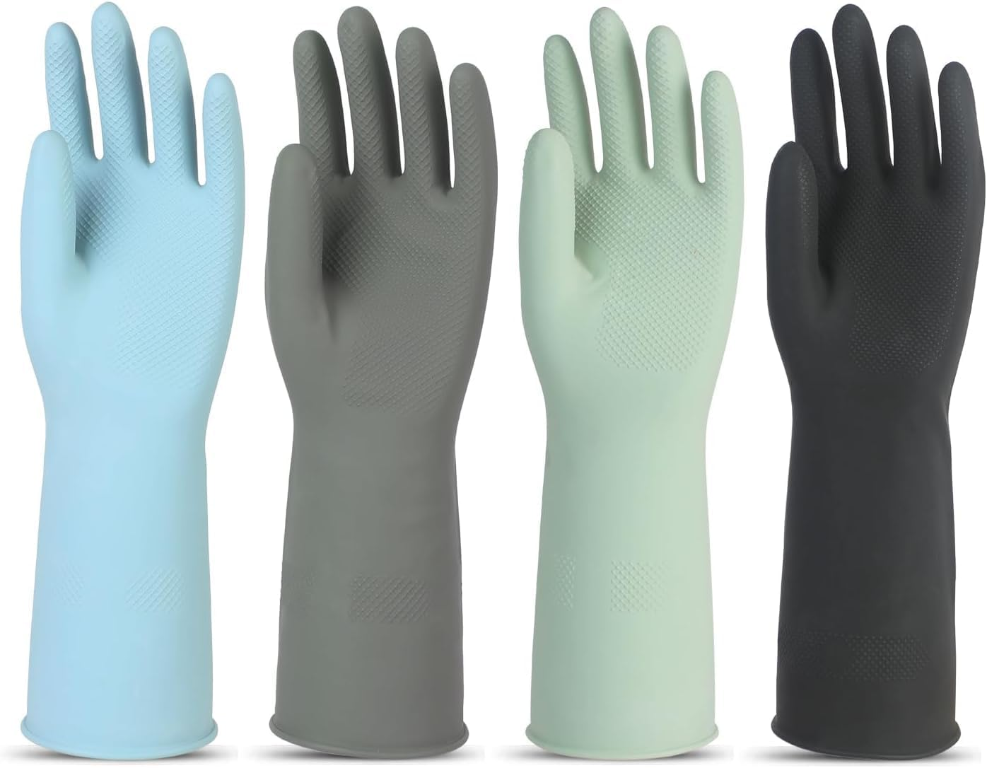 Rubber Cleaning Gloves 6 Pairs Heavy Duty Rubber Gloves Waterproof & Chemical Resistant for Dishwashing, Cleaning, Automotive & More! image number 1
